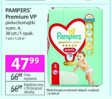 Pieluszki Pampers Premium Care 4 Maxi promocja