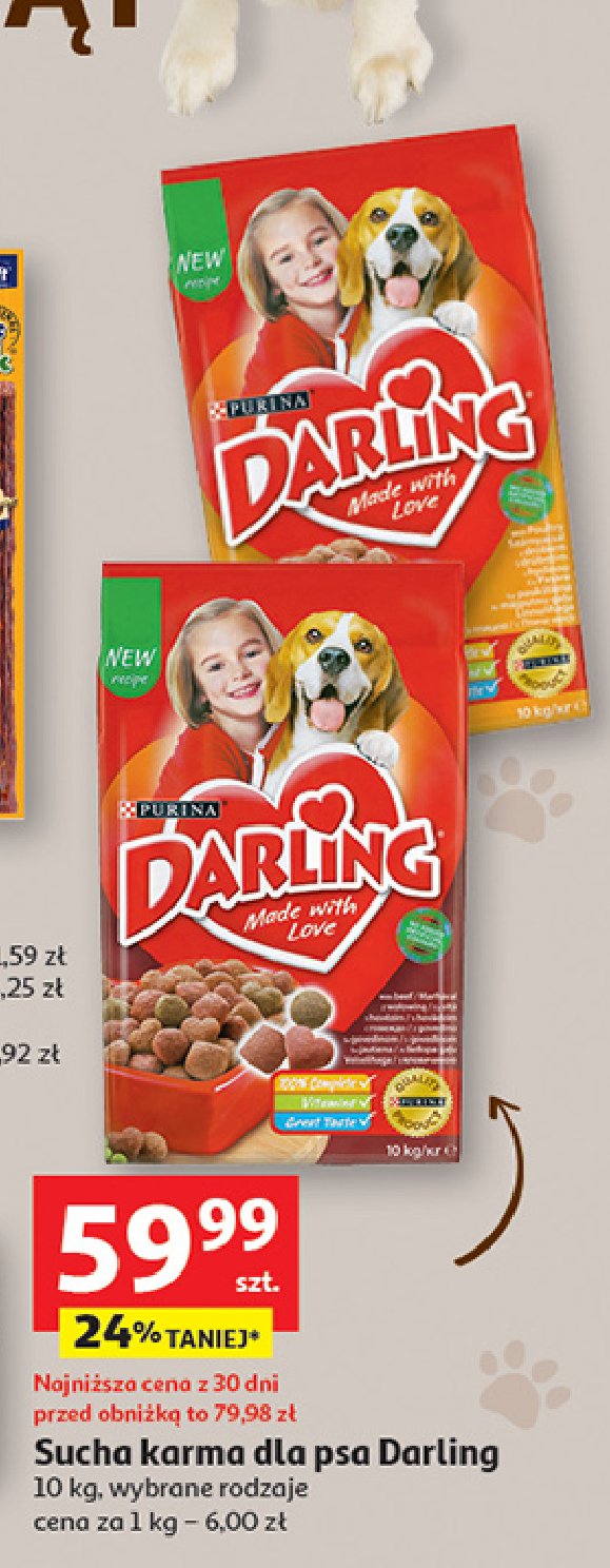 Karma dla psa mięso-warzywa Purina darling promocja w Auchan
