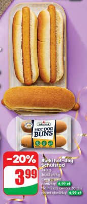 Bułki hot-dog Schulstad promocja w Dino