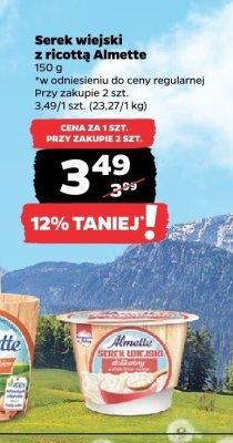Serek wiejski z ricottą Almette promocja w Netto