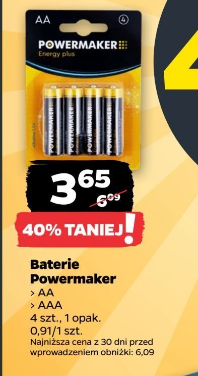 Baterie aa Powermaker energy plus promocja