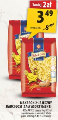 Makaron 2-jajeczny Babci Gosi różne rodzaje Babcia Gosia promocja w Arhelan