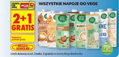 Wszystkie napoje roślinne 2+1 GRATIS promocja w Biedronka