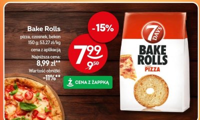 Bake Rolls pizza, czosnek, bekon promocja w Żabka