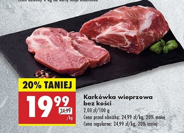 Karkówka wieprzowa bez kości promocja