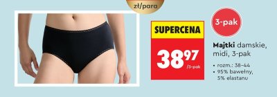 Majtki damskie midi, 3-pak promocja w Biedronka