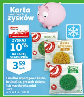 Fasolka szparagowa zółta Auchan różnorodne (logo czerwone) promocja