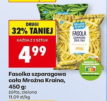 Fasolka szparagowa cała Mroźna Kraina żółta, zielona 450g promocja w Biedronka