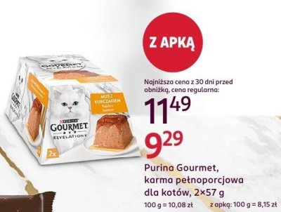 Karma pełnoporcjowa dla kotów, 2×57 g promocja w Rossmann
