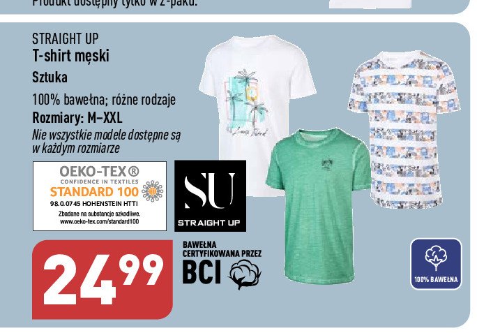 T-shirt męski m-xxl Straight up promocja