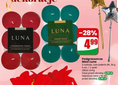 Podgrzewacze Maxi Luna promocja w Dino