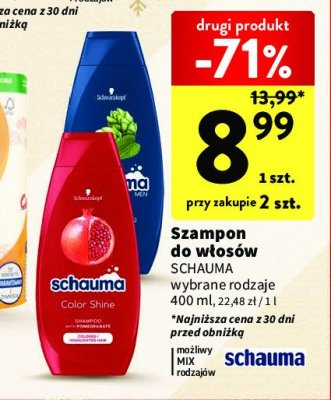 Szampon do w艂os贸w Schauma color shine promocja