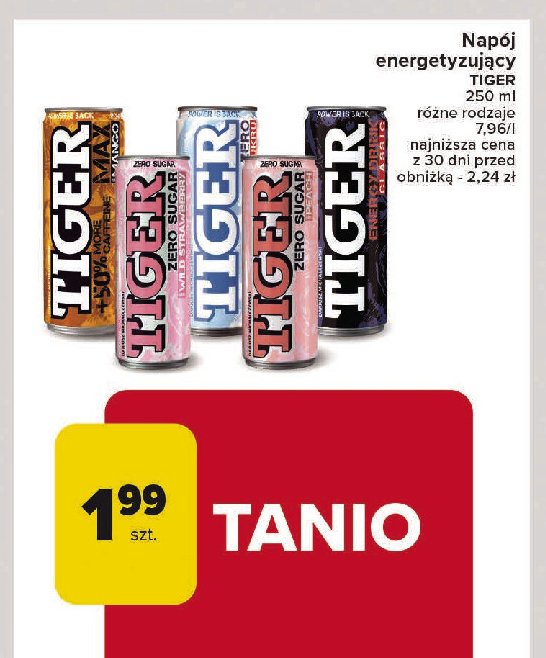 Napój mango Tiger energy drink promocja