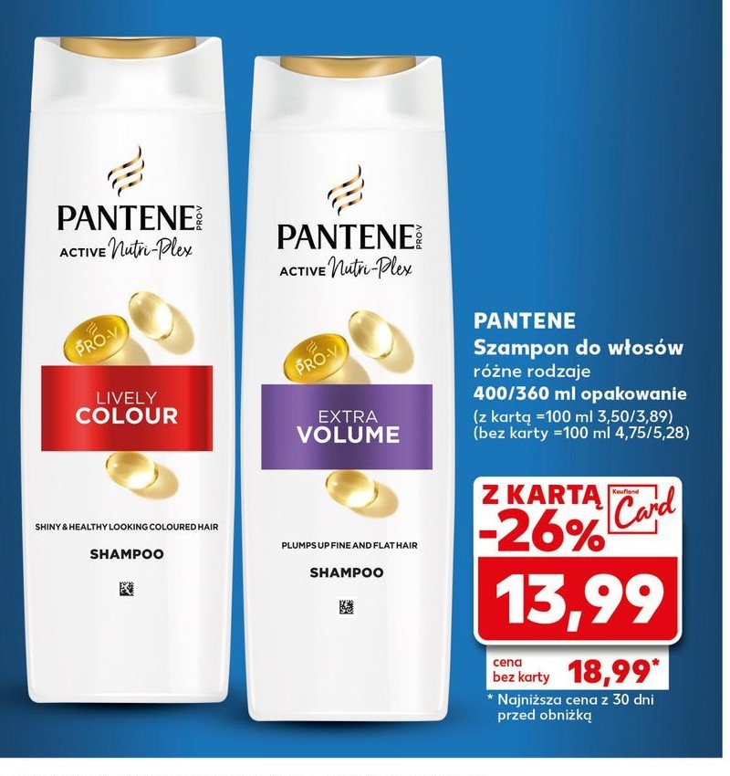 Szampon do włosów lively colour Pantene pro-v promocja