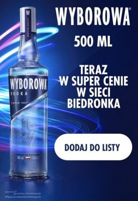 Wódka Wyborowa 500 ml promocja w Biedronka