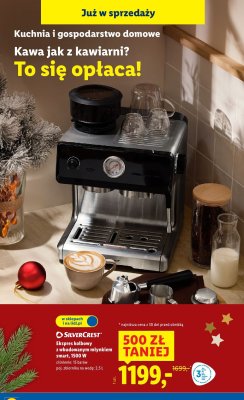 Ekspres kolbowy z wbudowanym młynkiem smart, 1500 W promocja w Lidl