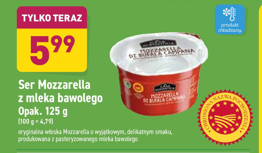 Ser mozzarella bufala promocja