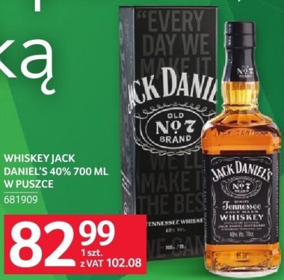 Whiskey Jack Daniel's 40% 700 ml w puszce promocja w Selgros