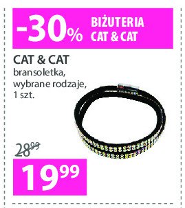Bransoletka czarna z cyrkoniami Cat&cat promocja