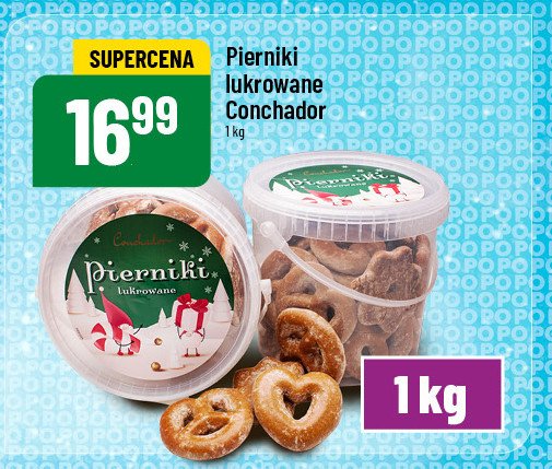 Pierniki lukrowane we wiaderku Conchador promocja w POLOmarket