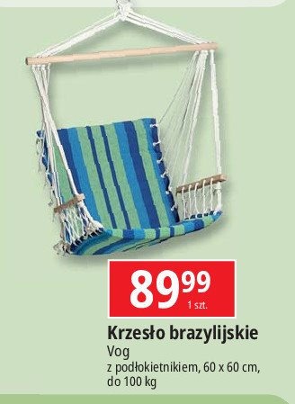 Krzes艂o brazylijskie z pod艂okietnikiem Vog promocja