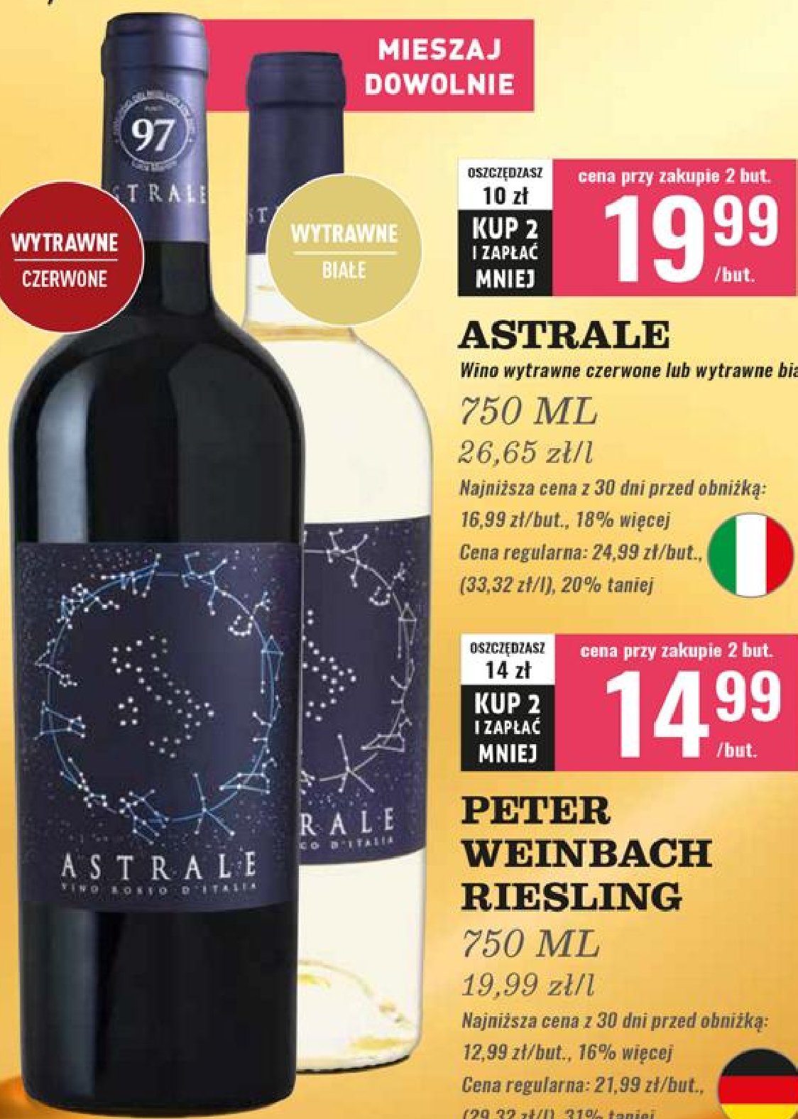 Wino Astrale rosso promocja