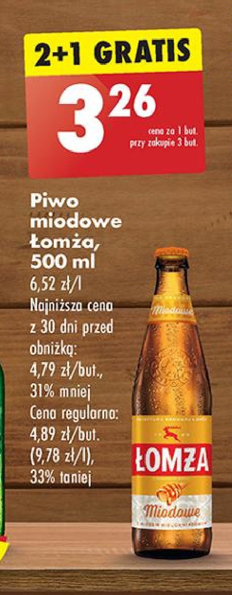 Piwo Łomża miodowe promocja