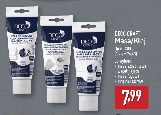 Masa szpachlowa wype艂niaj膮ca Deco craft promocja