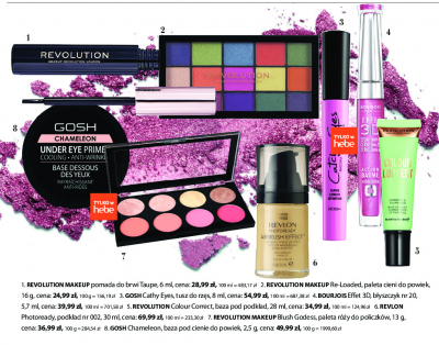 Paleta róży blush godess Revolution make-up promocja