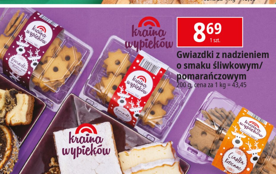 Ciastka gwiazdki z nadzieniem pomarańczowym Kraina wypieków promocja