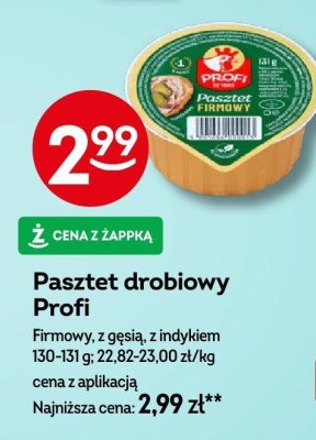Pasztet drobiowy Profi firmowy, z gęsią, z indykiem promocja w Żabka