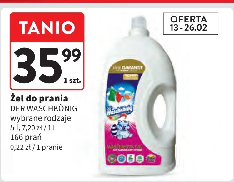 Żel do prania kolorowy Der waschkonig promocja