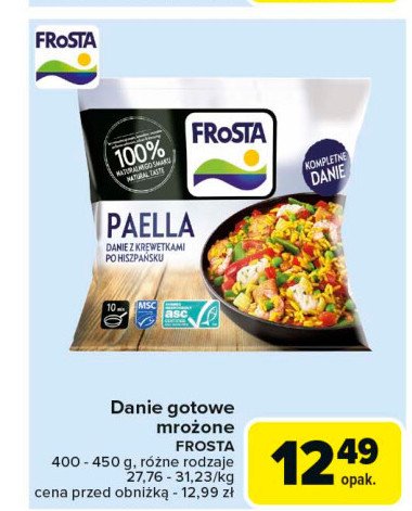 Paella danie z krewetkami po hiszpańsku Frosta promocja