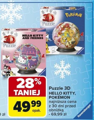 Puzzle 3D HELLO KITTY, POKÉMON promocja w Carrefour