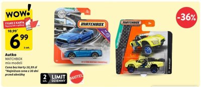 Autko MATCHBOX mix modeli promocja w Intermarche