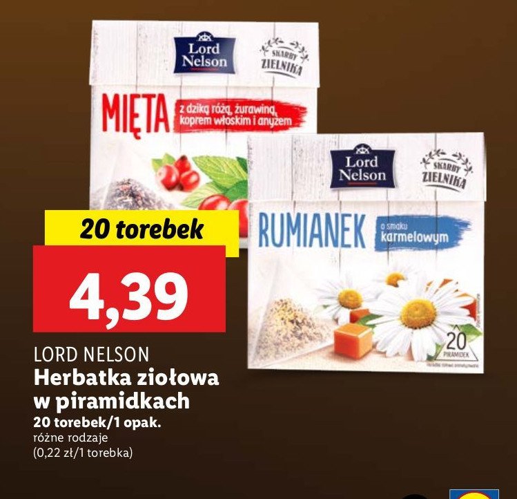 Herbata mięta z dziką różą Lord nelson promocja