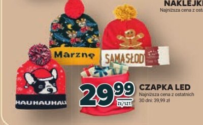 Czapka LED różne rodzaje promocja w Stokrotka