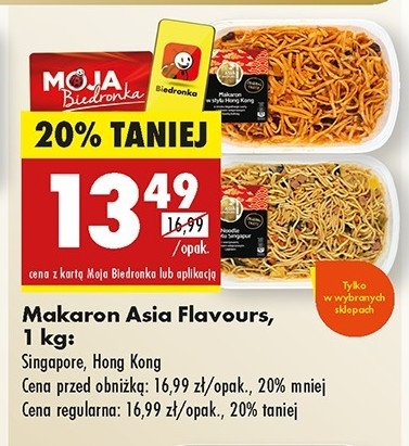 Makaron w stylu hong kong Asia flavours promocja