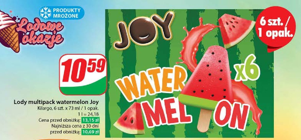 Lody watermelon Joy fruits promocja