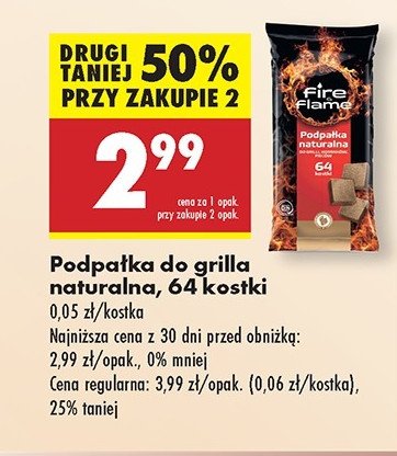 Podpałka naturalna Fire & flame promocja w Biedronka