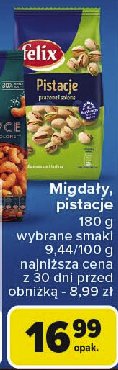 Pistacje prażone i solone Felix promocja w Carrefour