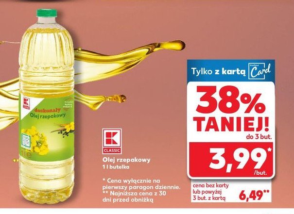 Olej rzepakowy K-classic promocja