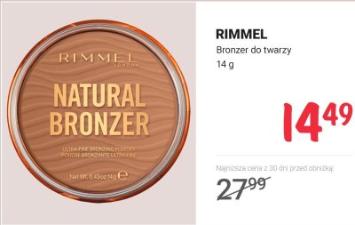 Bronzer do twarzy Natural Bronzer promocja w Rossmann