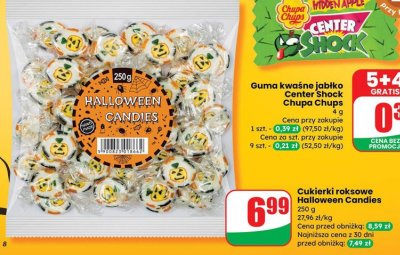 Guma kwaśne jabłko Center Shock Chupa Chups promocja w Dino