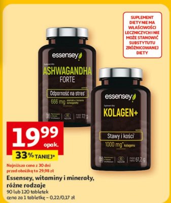Suplement diety Essensey Ashwagandha Forte 666 mg promocja w Auchan