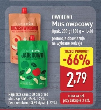 Mus brzoskwiniowo Owolovo promocja
