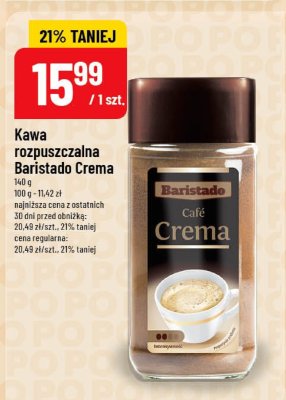 Kawa rozpuszczalna Baristado Crema promocja w POLOmarket