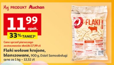 Flaki wo艂owe krojone Auchan promocja