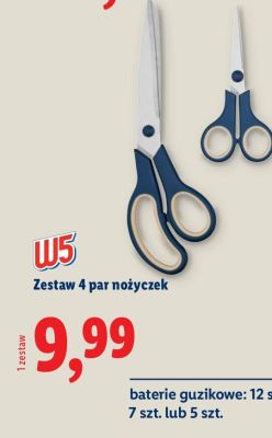 Zestaw 4 par nożyczek  promocja w Lidl