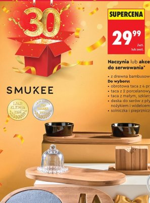 Akcesoria do serwowania z drewna bambusowego promocja w Biedronka